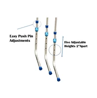 Amber Track and Field Self Return Aluminum Hurdle Midi Adjustable from 23" to 34" (Set of 3)