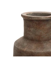 LuxenHome Brown Ombre Terracotta Narrow Tall Vase