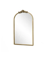 LuxenHome Gold Frame Arch 31.5-Inch Tall Wall Accent Mirror