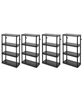 Gracious Living 4 Shelf Fixed Height Medium Duty Storage Unit