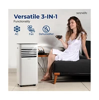 SereneLife Portable Air Conditioner, 10000 Btu, Dehumidifier & Fan Modes