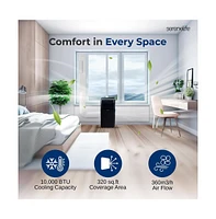 SereneLife Portable Air Conditioner, 10000 Btu, Dehumidifier & Fan Modes