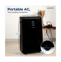 SereneLife Portable Air Conditioner, 14000 Btu, Dehumidifier & Fan Modes