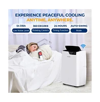 SereneLife Portable Air Conditioner & Heater, 12000 Btu, Wi-Fi Control