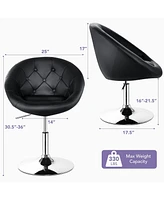 Gouun 1 Piece Adjustable Modern Swivel Round Tufted