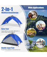 Gouun 2-in-1 4 Person Instant Pop-up Waterproof Camping Tent