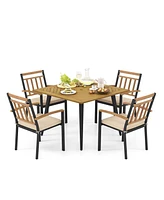 Gouun 5 Pieces Patio Dining Set with Cushions and 1.9 inches Umbrella Hole