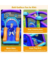 Gouun Castle Jumping Bouncer with Water Slide and 550W Blower