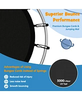 55 Inch Mini Trampoline for Kids with Safety Enclosure Net for Indoor Outdoor