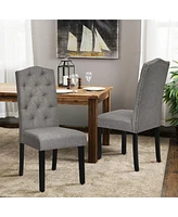 Gouun Set of 2 Tufted Upholstered Dining Chairs