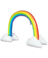 Gouun Inflatable Rainbow Sprinkler Backyard Games Outside Water Toy Yard