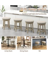 Gouun 24 Inches Swivel Bar Stools Set of 2 wth Wooden Frame-24 inches