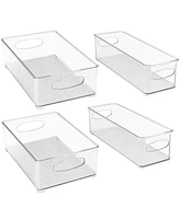 Sorbus Clear Storage Bins For Kitchen Pantry, Fridge & More (4 Pack Variety)