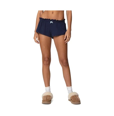 Edikted Women's Dream Waffle Shorts