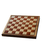 We Games Book Style Folding Chess Set, Oak Wood Board 11 in., 2.75 in. King