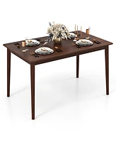 Gouun 48 Inches Wooden Dining Table for 4 People
