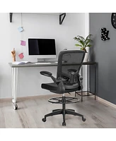 Gouun Height Adjustable Drafting Chair with Flip Up Arms