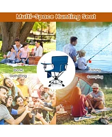 Gouun 360° Swivel Hunting Chair Portable Foldable Hunting Chair with Mesh Cup Holder and Storage Pockets