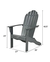 Gouun Acacia Wood Outdoor Adirondack Chair with Ergonomic Design