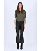 Black Orchid Denim Women's Angelina Patch Pocket Crop Flare Jean