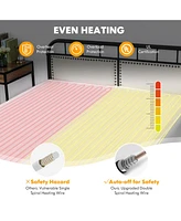 Gouun Safe Electric Heated Mattress Pad with 4 Size 8 Temperature 10-Hour Timer-King Size
