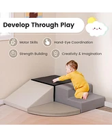 Gouun 4-Piece Climb and Crawl Foam Block Play Set for Infant Baby