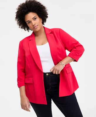 I.n.c. International Concepts Plus Size 3/4-Sleeve Blazer, Created for Macy's