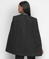 Dkny Women's Pinstriped Cape Jacket