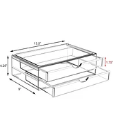Sorbus Clear Large Stackable Acrylic Drawers - for Organizing Make up, Nail Polish, Hair Accessories