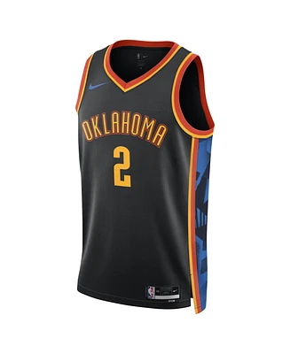 Nike Men's and Women's Black Shai Gilgeous-Alexander Oklahoma City Thunder 2024/25 Edition Finished Swingman Jersey