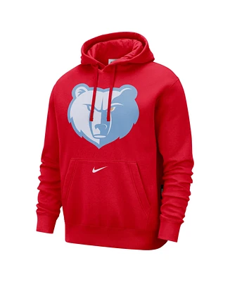 Nike Men's Red Memphis Grizzlies 2024/25 City Edition Essential Club Pullover Hoodie