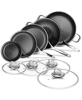 Livwell DiamondClad 9-Pc. Hybrid Nonstick Stainless Steel Frypan, Wok and Everything Pan Set