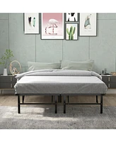 Gouun Queen Size Foldable Metal Platform Bed with Tool-Free Assembly-Queen size