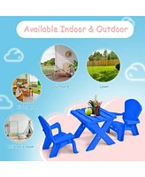 Gouun 3-Piece Plastic Children Play Table Chair Set