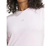adidas Women's Short-Sleeve Cotton Crewneck Logo T-Shirt