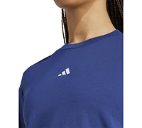 adidas Women's Short-Sleeve Cotton Crewneck Logo T-Shirt
