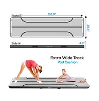 SereneLife 9.8 ft. Floor Tumble Track Mat with Electric Air Pump
