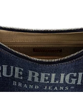 True Religion Licensed Denim Handbag with Chain Strap