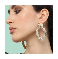 Sohi Women's Wreath Drop Earrings