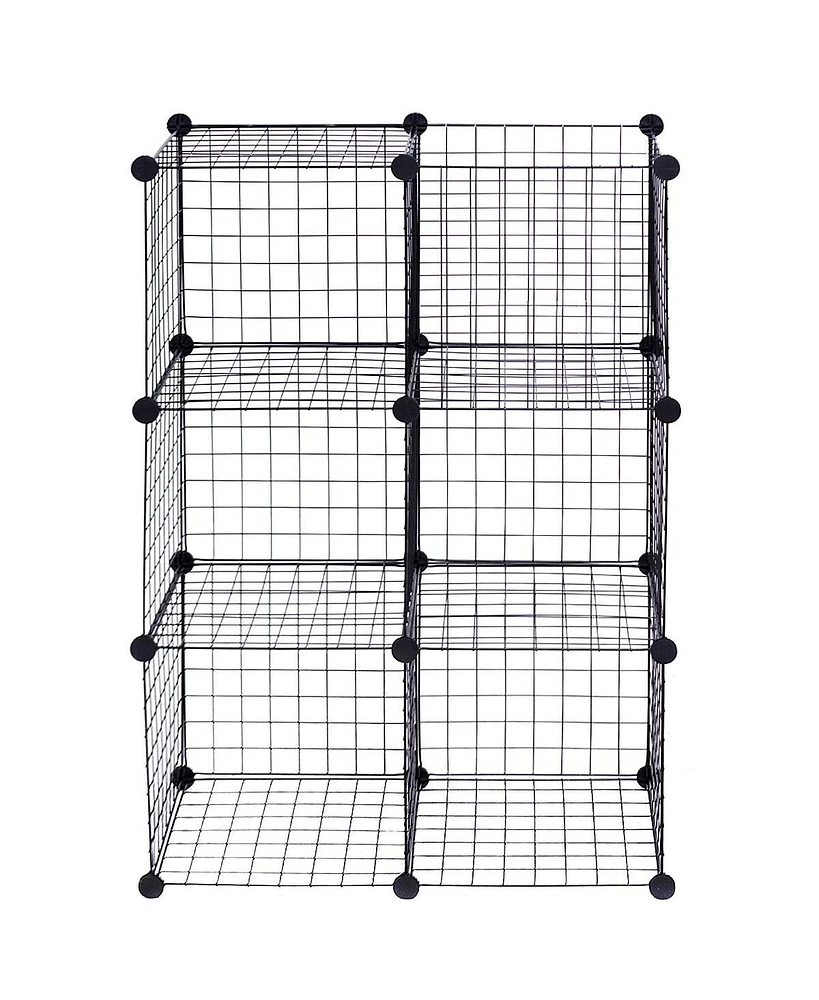 Gouun Diy 6 Metal Wire Free Standing Modular Storage Cubes