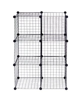 Gouun Diy 6 Metal Wire Free Standing Modular Storage Cubes