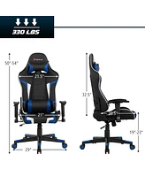 Gouun Reclining Swivel Massage Gaming Chair with Lumbar Support