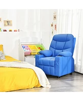 Gouun Kids Recliner Chair with Cup Holder and Footrest for Children