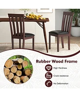 Gouun Dining Chair Set of 2 Upholstered Wooden Kitchen Chairs with Padded Seat and Rubber Wood Frame