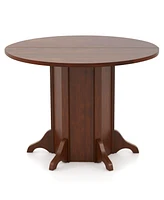 Gouun Round Dining Table with Pedestal Base for 4-6 People