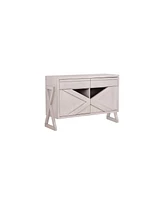 Kings Brand Furniture Irvona Wash Gray Wood Sideboard Buffet Storage Cabinet, Wash Gray