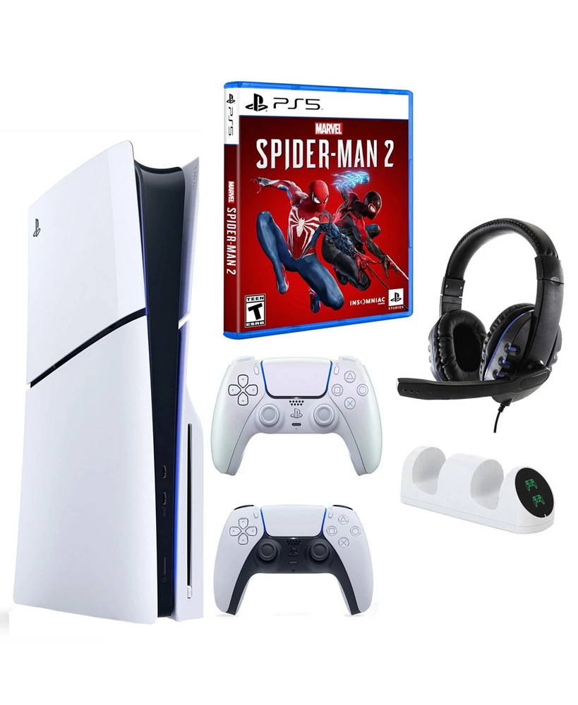 PlayStation PS5 Slim with Spiderman 2, Extra Controller & Accessories