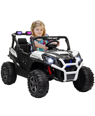 Qaba 2 Seater 24V Electric Car for Kids with Remote Control,