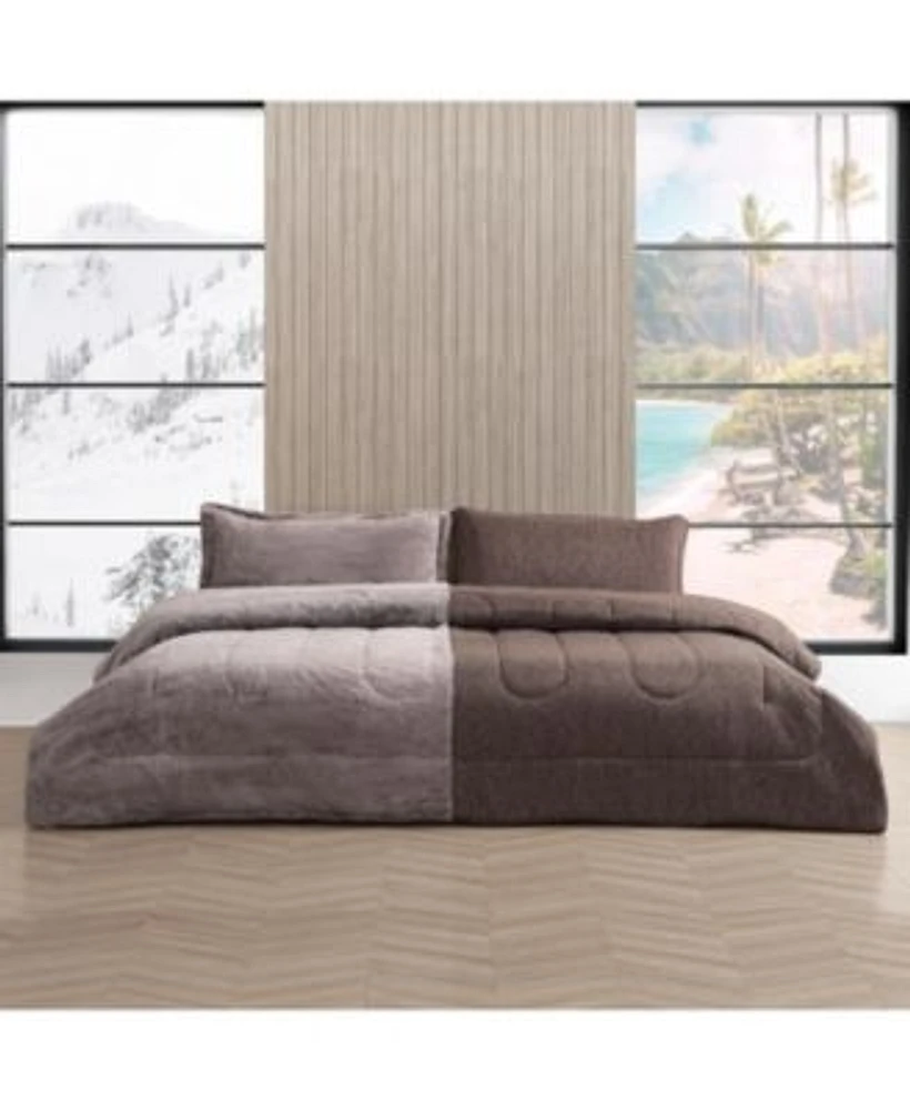 Coma Inducer Opposites Attract Oversized Comforter Set Plush Frosted Chocolate Cooling Cold Brew