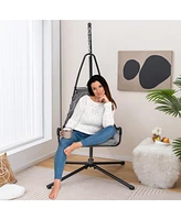 Gouun Hanging Chair with Stand and Extra Large Padded Seat